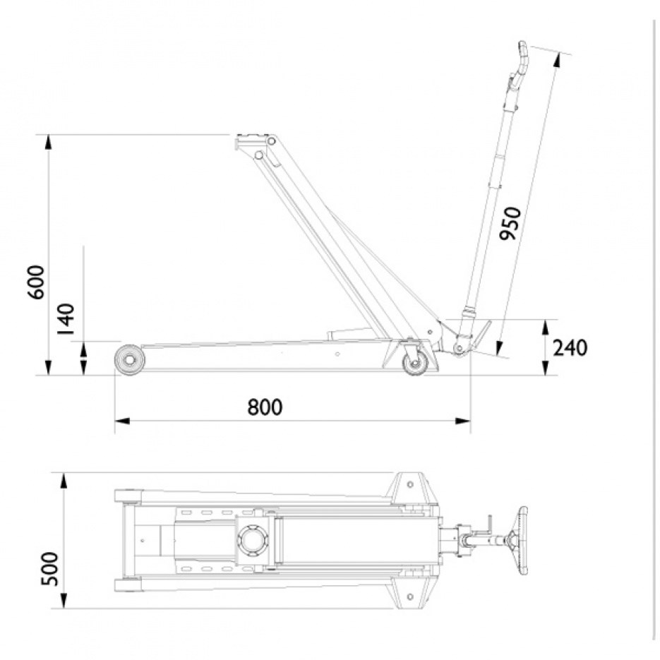 Подкатной домкрат г/п 4 т DK40Q